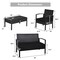 Costway 8 PCS Outdoor Patio Rattan Furniture Set Cushioned Sofa Coffee Table Garden Deck Gray/Black